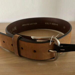 Pintlar light tan leather belt